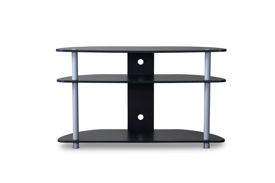 baxton studio orbit black and silver tv stand | Modish Furniture Store-3