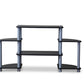 baxton studio orbit black and silver 3 tier tv stand | Modish Furniture Store-3