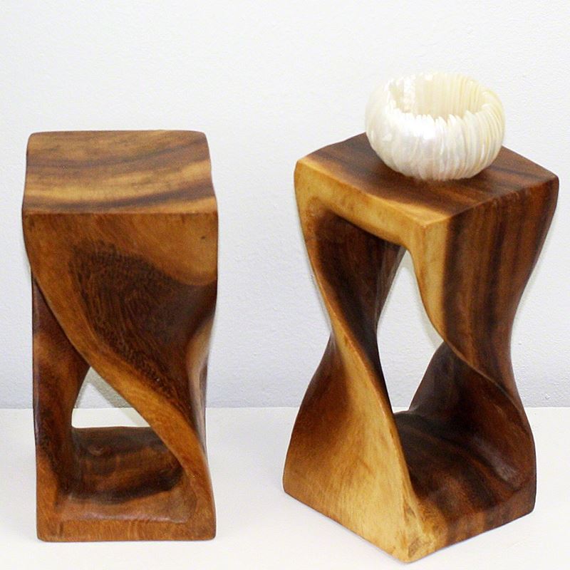 Haussmann Mini, Twist Stool 4" Sq - Set of 2 | Stools & Benches | Modishstore-3