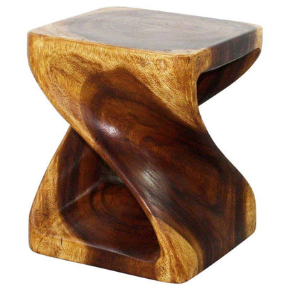 Haussmann Twist Stool - Walnut | Stools & Benches | Modishstore-3