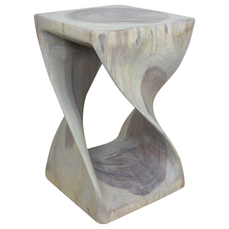 Haussmann Twist Stool 10" Sq - Agate Grey | Stools & Benches | Modishstore-4