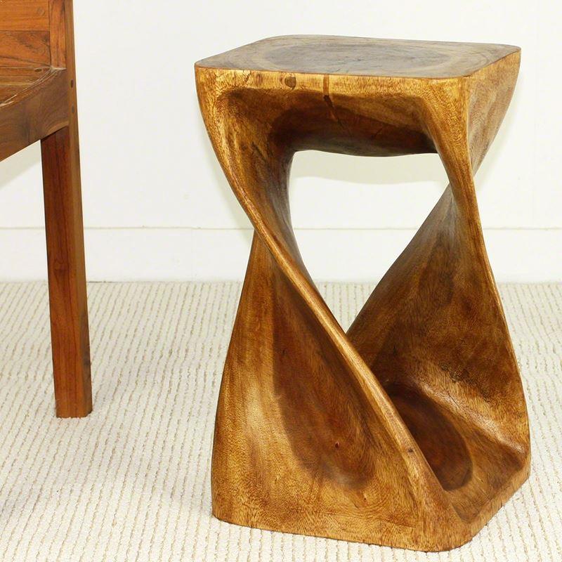 Haussmann Twist Stool - Walnut | Stools & Benches | Modishstore-6