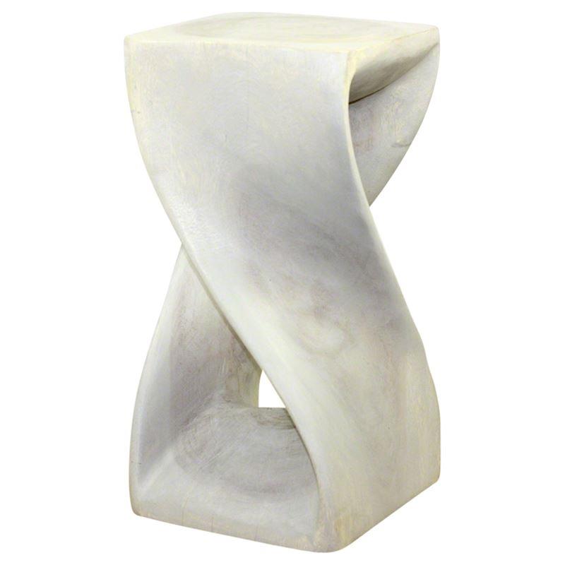 Haussmann Twist Stool 12" Sq - Agate Grey | Stools & Benches | Modishstore-3