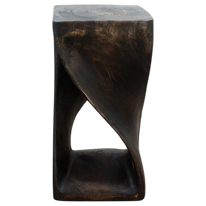 Haussmann Twist Stool 12" Sq - Mocha | Stools & Benches | Modishstore-10