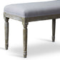 baxton studio clairette wood traditional french bench | Modish Furniture Store-3