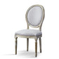 Baxton Studio Clairette Wood Traditional French Accent Chair-Round | Modishstore | Accent Chairs
