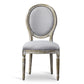 baxton studio clairette wood traditional french accent chair round | Modish Furniture Store-2