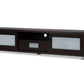 baxton studio gerhardine dark brown wood 70 inch tv cabinet with 2 sliding doors and drawer | Modish Furniture Store-3