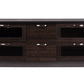 Baxton Studio Adelino 63 Inches Dark Brown Wood TV Cabinet with 4 Glass Doors and 2 Drawers | Modishstore | Cabinets