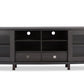 Baxton Studio Walda 70-Inch Greyish Dark Brown Wood TV Cabinet with 2 Sliding Doors and 2 Drawers | Modishstore | Cabinets