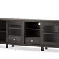 baxton studio walda 70 inch greyish dark brown wood tv cabinet with 2 sliding doors and 2 drawers | Modish Furniture Store-3