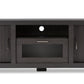 Baxton Studio Viveka 47-Inch Greyish Dark Brown Wood TV Cabinet with 2 Doors | Modishstore | Cabinets