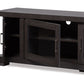 baxton studio viveka 70 inch greyish dark brown wood tv cabinet with 2 glass doors and 2 doors | Modish Furniture Store-3