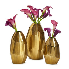 Hand Etched Vase Set Of 3 By Tozai Home