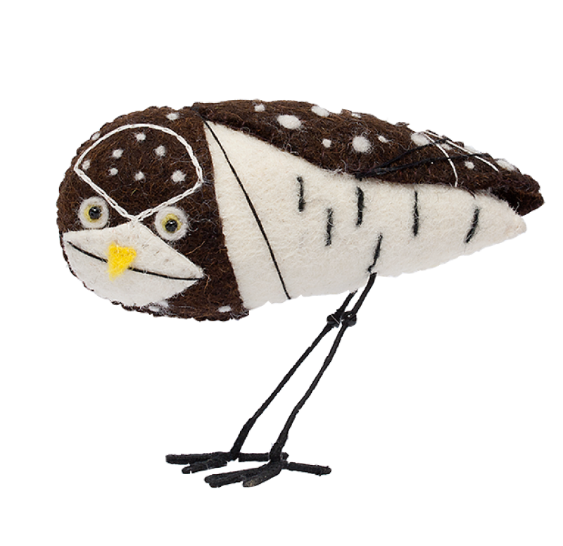 Felt Bird, Burrowing Owl Set of 4 by Gold Leaf Design Group | Outdoor Decor | Modishstore