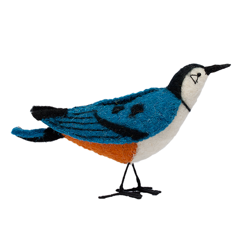 Felt Bird, White-Breasted Nuthatch by Gold Leaf Design Group | Animals & Pets | Modishstore - 3