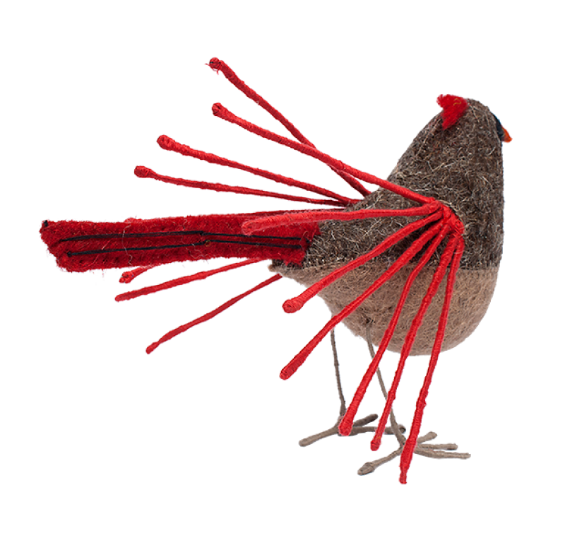 Felt Bird, Cardinal Courtship by Gold Leaf Design Group | Outdoor Decor | Modishstore - 4