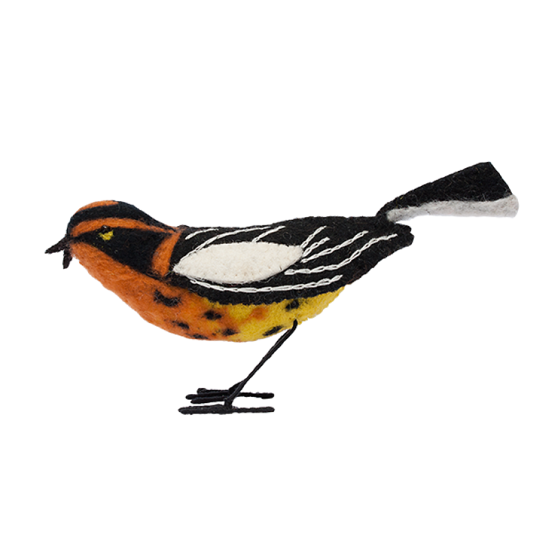 Felt Bird, Blackburnian Warbler by Gold Leaf Design Group | Animals & Pets | Modishstore - 3