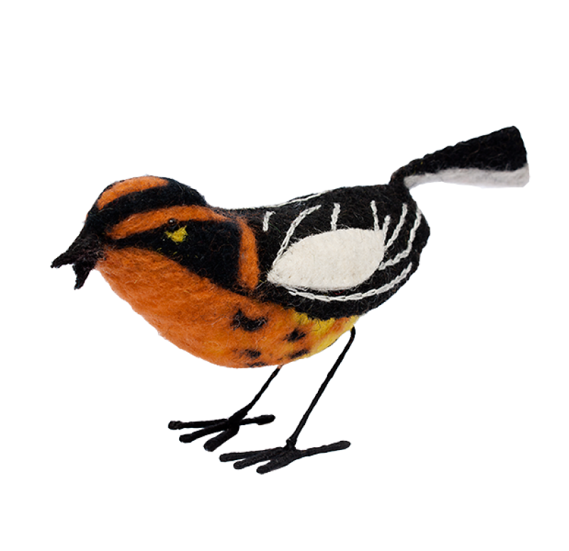 Felt Bird, Blackburnian Warbler by Gold Leaf Design Group | Animals & Pets | Modishstore - 4