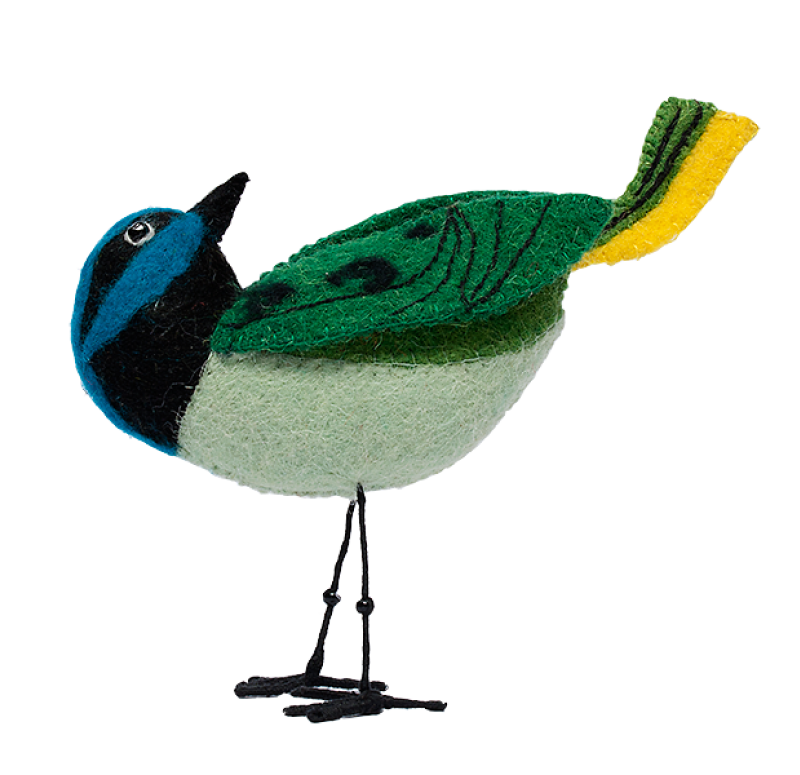 Felt Bird, Green Jay 1 by Gold Leaf Design Group | Animals & Pets | Modishstore - 3