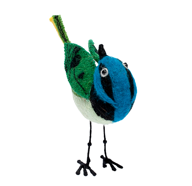 Felt Bird, Green Jay Set of 4 by Gold Leaf Design Group | Animals & Pets | Modishstore-5