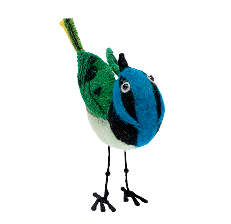 Felt Bird, Green Jay 1 by Gold Leaf Design Group | Animals & Pets | Modishstore - 5