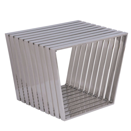 LeisureMod Modern Stainless Steel Trapezium Bench | Benches | Modishstore