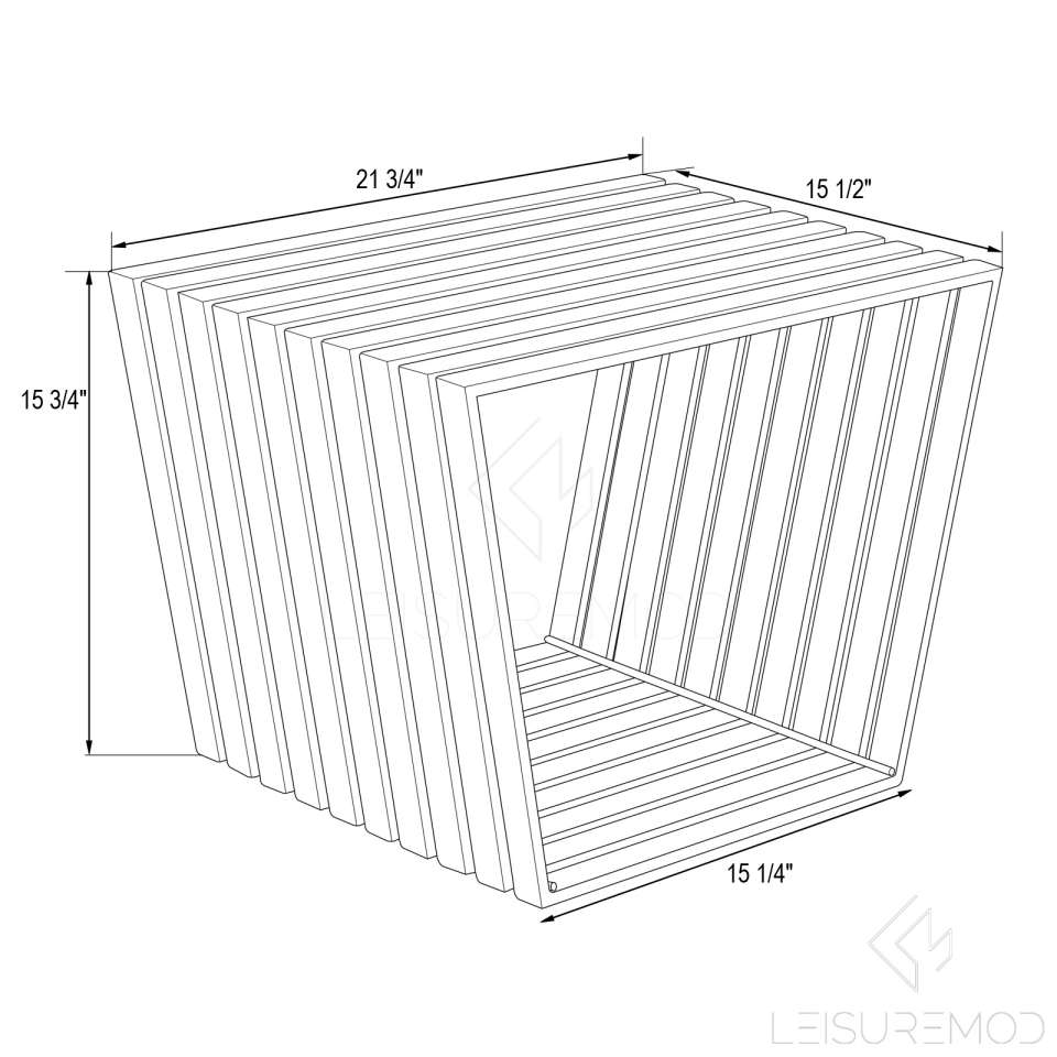 LeisureMod Modern Stainless Steel Trapezium Bench | Benches | Modishstore - 4