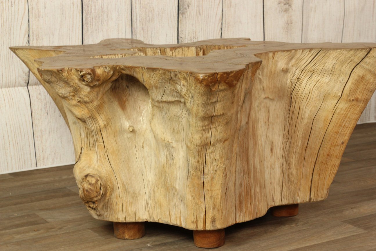 Old Teak Tree Slab Coffee Table by Artisan Living | ModishStore | Coffee Tables-2