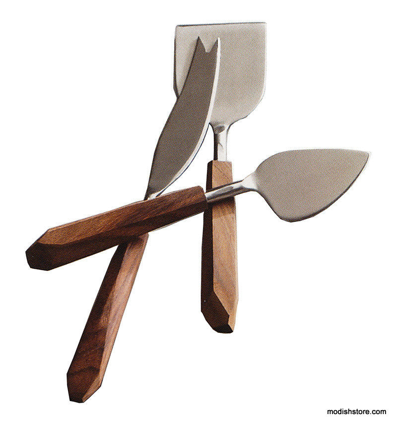 Roost Faceted Rosewood Cheese Tools - Set Of 3