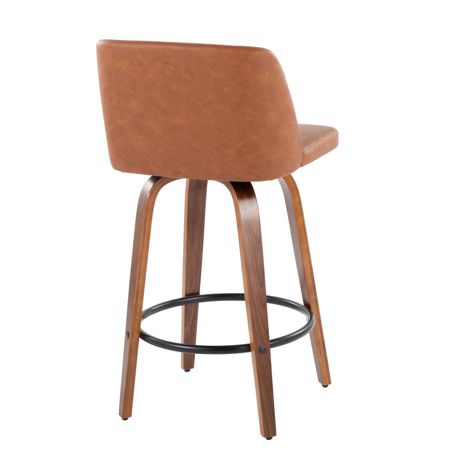 Toriano 26" Counter Stool - Set of 2 Brown Black By LumiSource | Counter Stools | Modishstore - 4