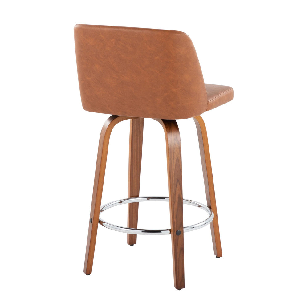 Toriano 26" Counter Stool - Set of 2 Brown Black By LumiSource | Counter Stools | Modishstore - 11