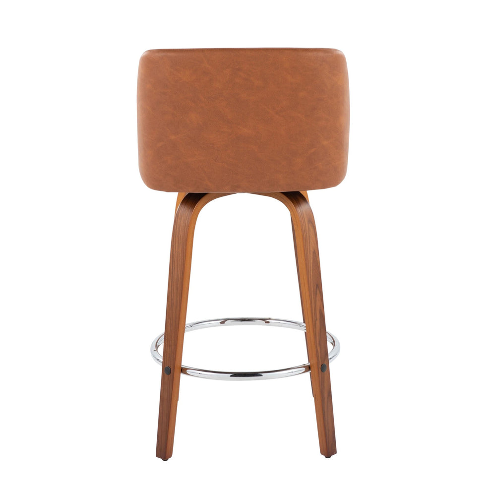 Toriano 26" Counter Stool - Set of 2 Brown Black By LumiSource | Counter Stools | Modishstore - 12