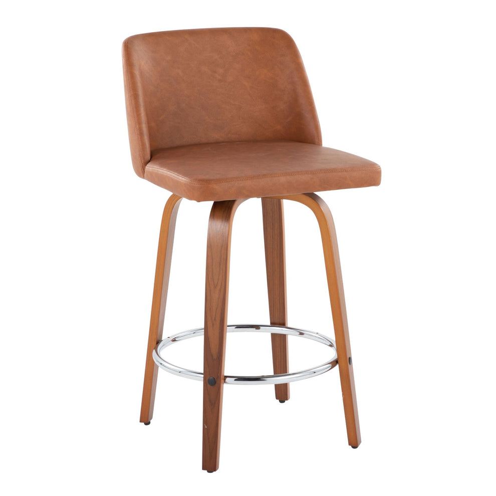Toriano 26" Counter Stool - Set of 2 Brown Black By LumiSource | Counter Stools | Modishstore - 9