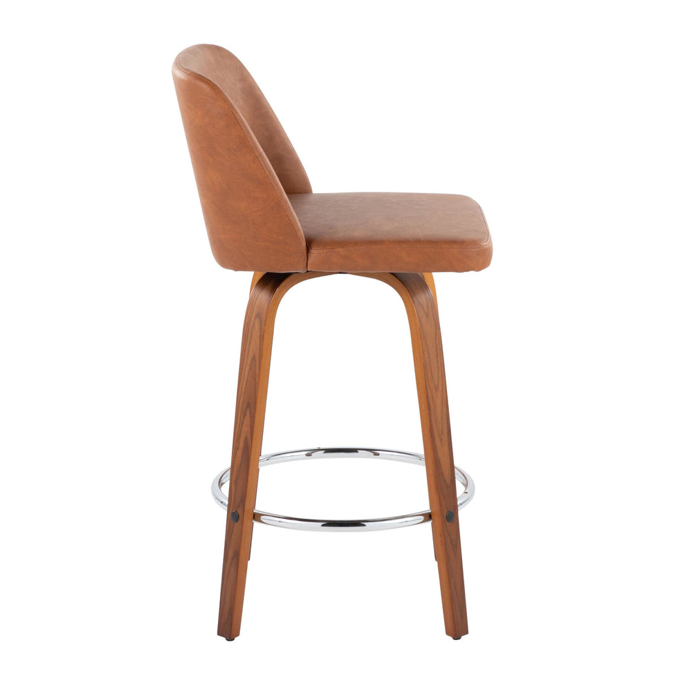 Toriano 26" Counter Stool - Set of 2 Brown Black By LumiSource | Counter Stools | Modishstore - 10