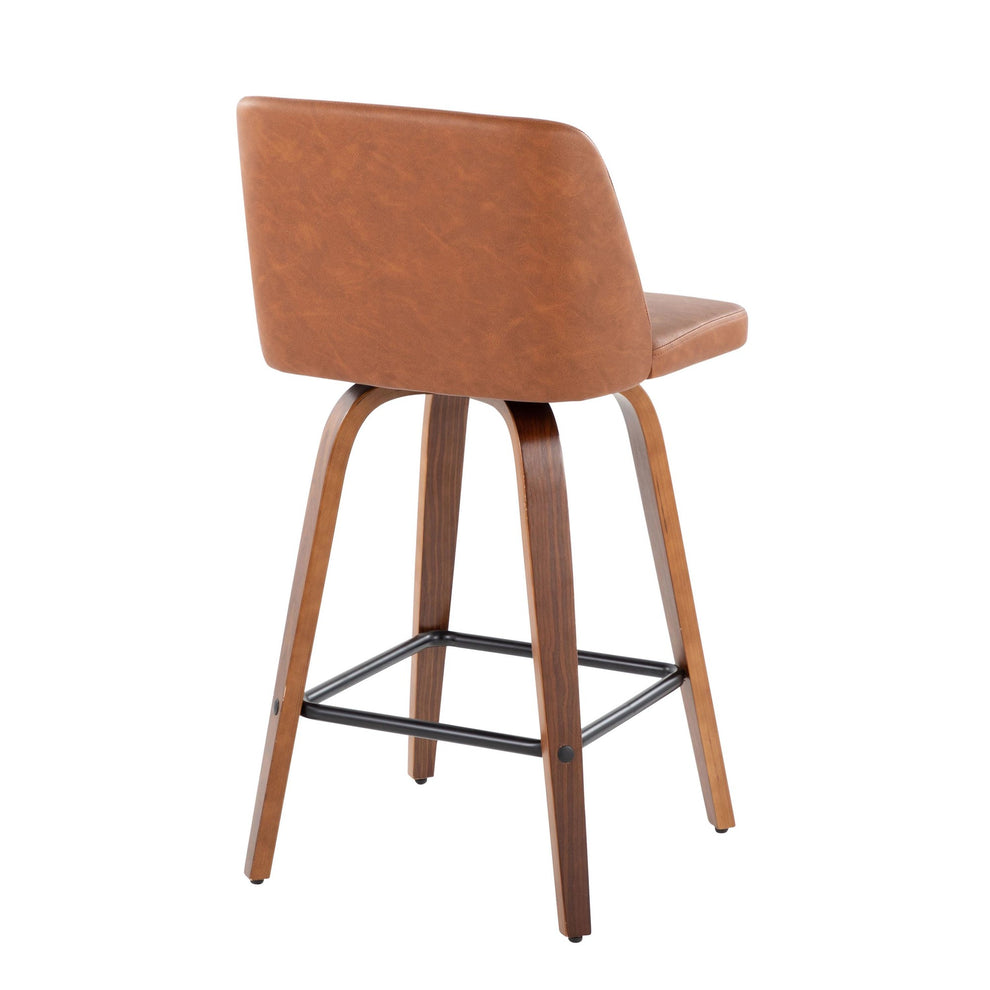 Toriano 26" Counter Stool - Set of 2 Brown Black By LumiSource | Counter Stools | Modishstore - 18