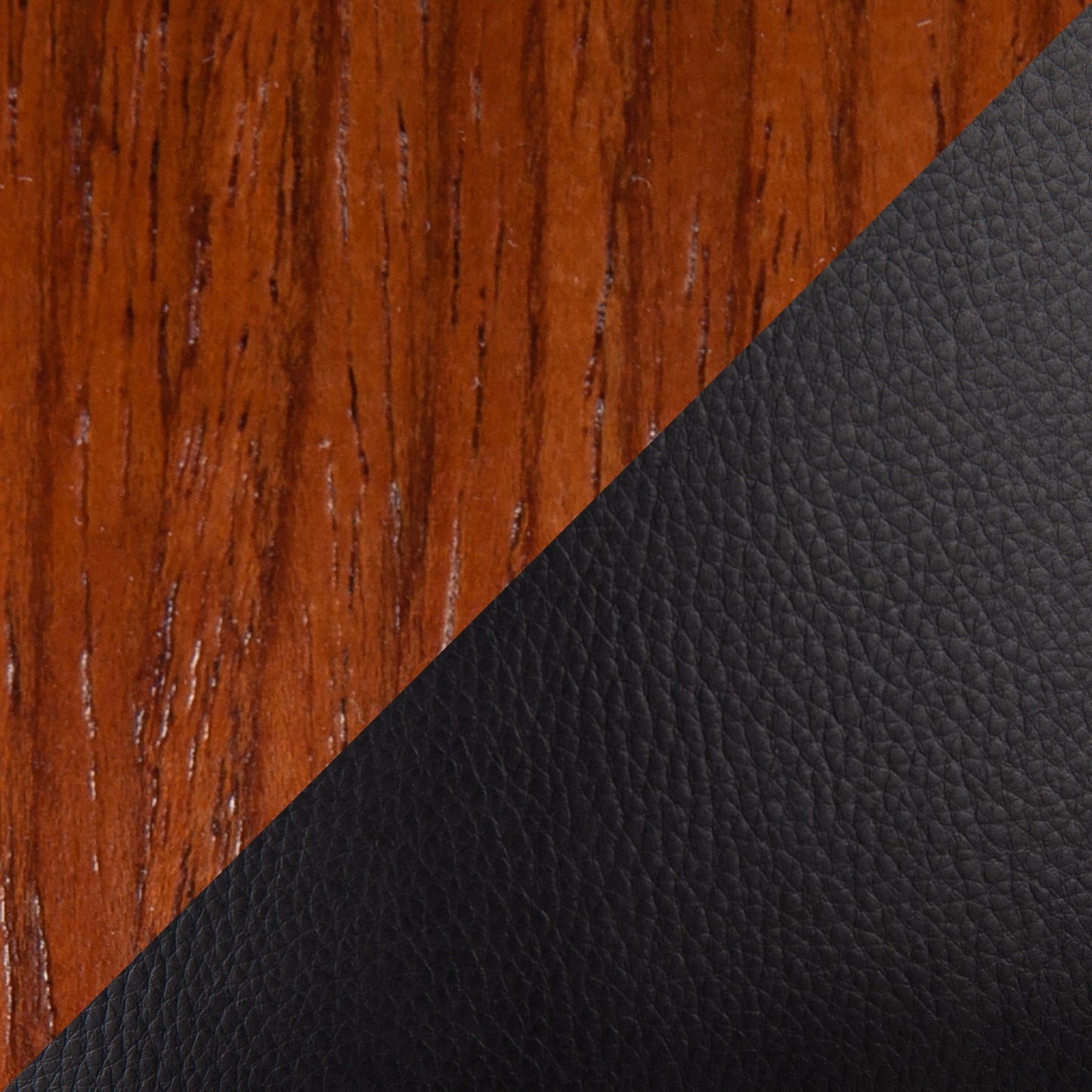 Toriano Mid-Century Modern Fixed-Height Counter Stool in Walnut Wood with Round Chrome Footrest and Black Faux Leather By LumiSource - Set of 2 | Counter Stools | Modishstore - 3