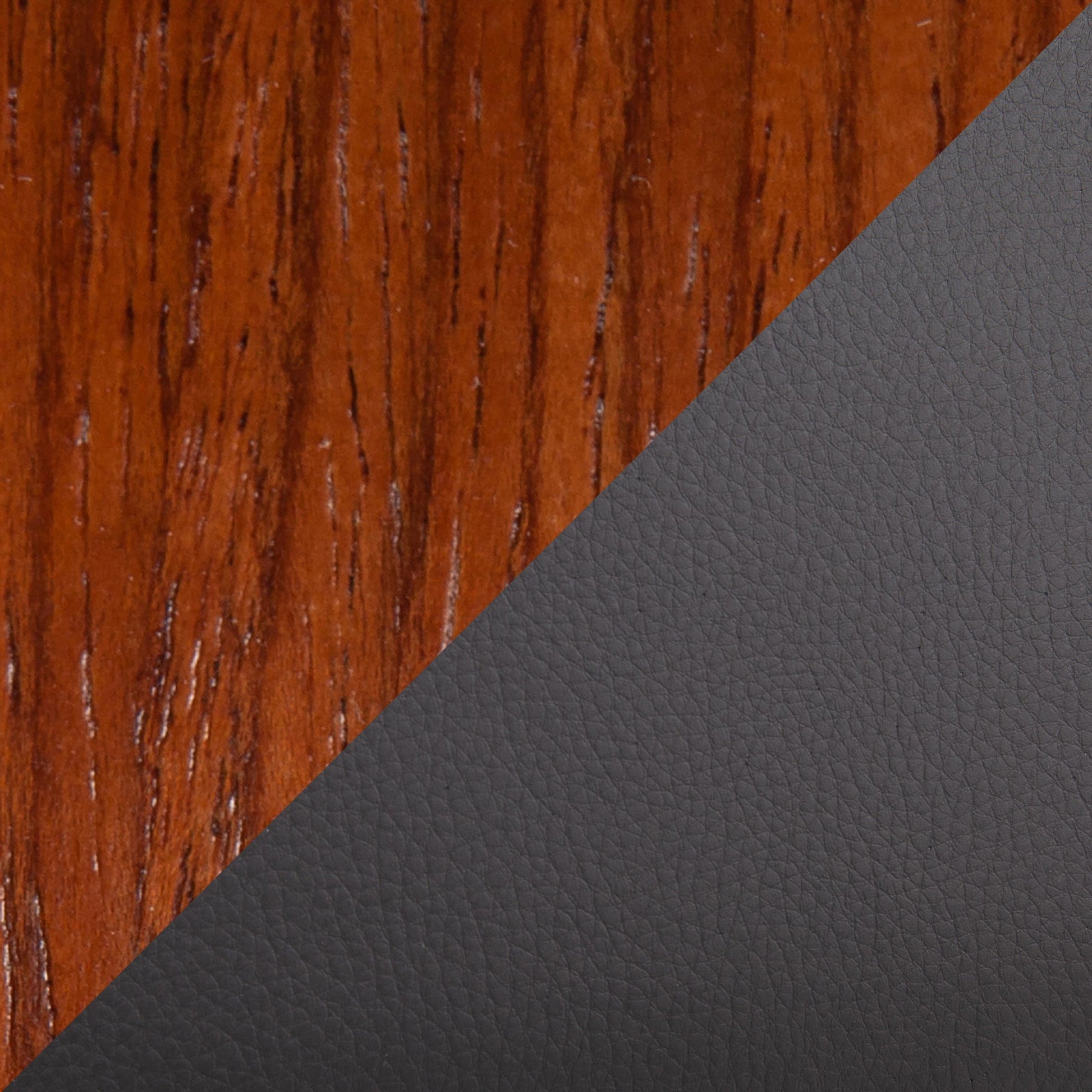 Toriano Mid-Century Modern Fixed-Height Counter Stool in Walnut Wood with Round Chrome Footrest and Black Faux Leather By LumiSource - Set of 2 | Counter Stools | Modishstore - 17