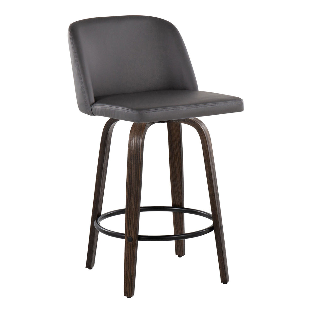 Toriano 26" Mid-Century Modern Fixed Height Counter Stool By LumiSource - Set of 2 | Counter Stools | Modishstore - 11