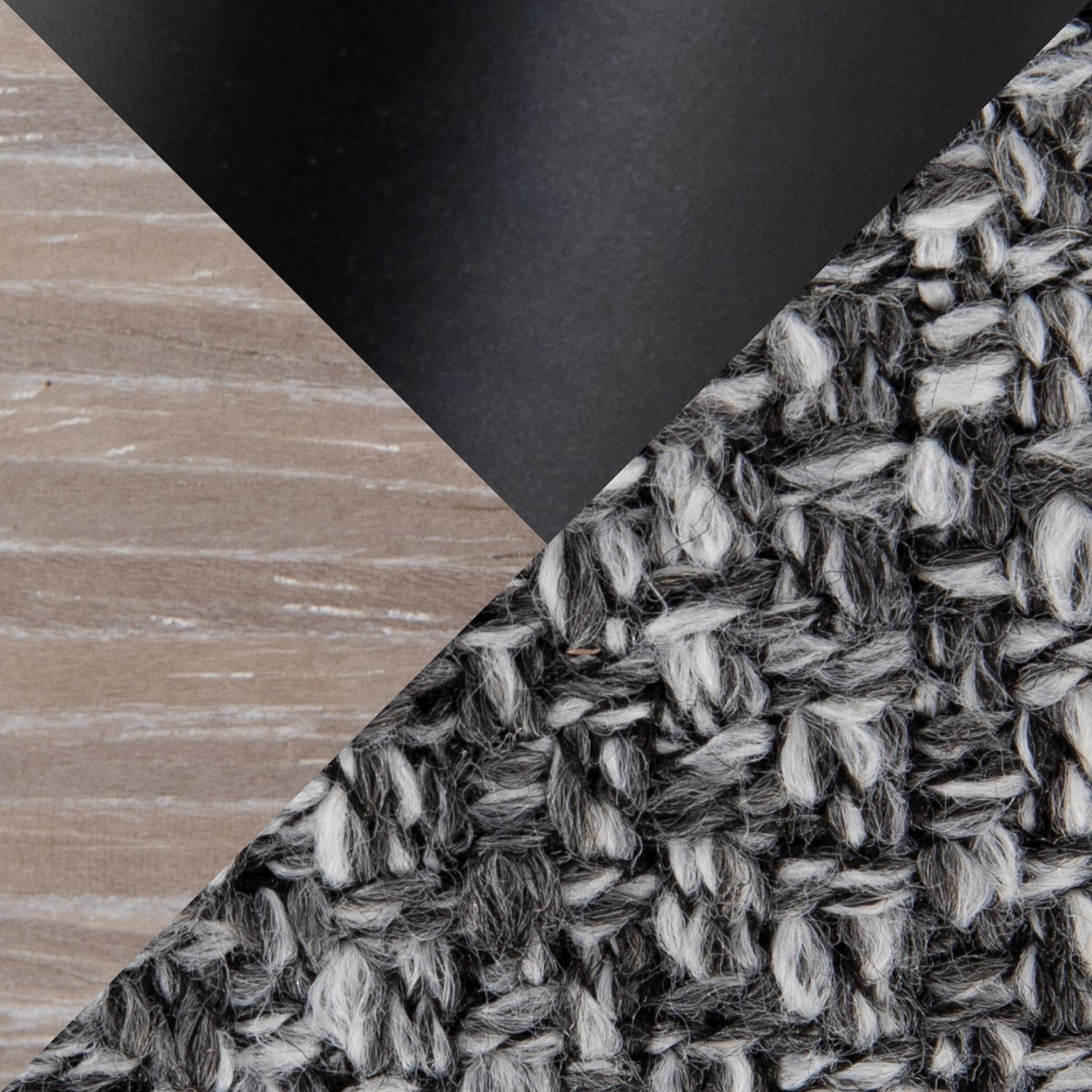 Toriano 26" Contemporary Fixed Height Counter Stool with Swivel in Light Grey Wood and Grey Noise Fabric with Round Black Metal Footrest By LumiSource - Set of 2 | Counter Stools | Modishstore - 2