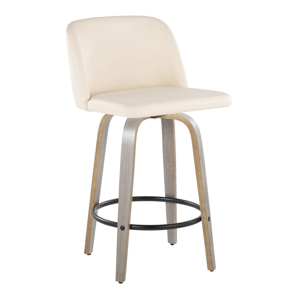 Toriano 26" Mid-Century Modern Fixed Height Counter Stool By LumiSource - Set of 2 | Counter Stools | Modishstore - 17