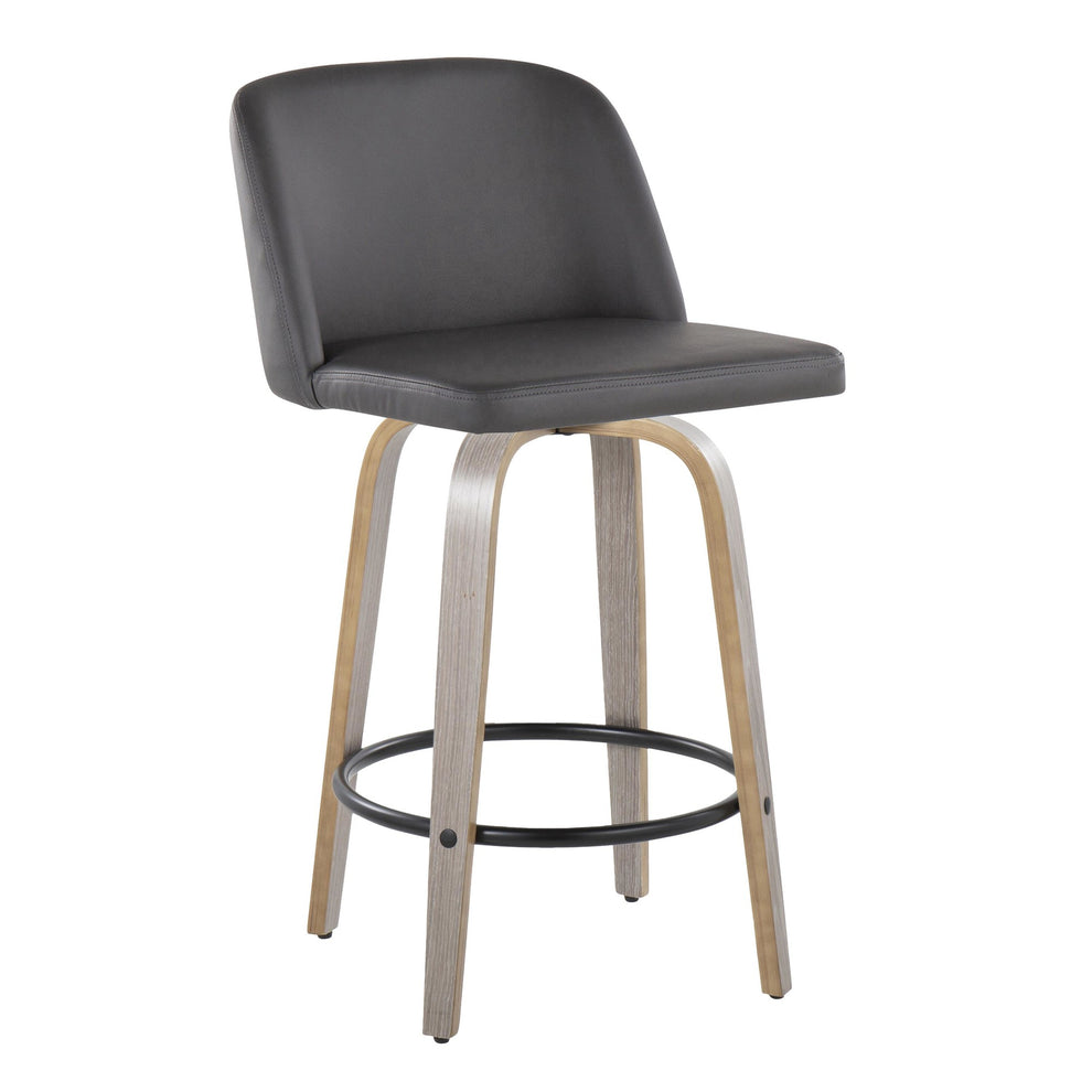 Toriano 26" Mid-Century Modern Fixed Height Counter Stool By LumiSource - Set of 2 | Counter Stools | Modishstore - 20