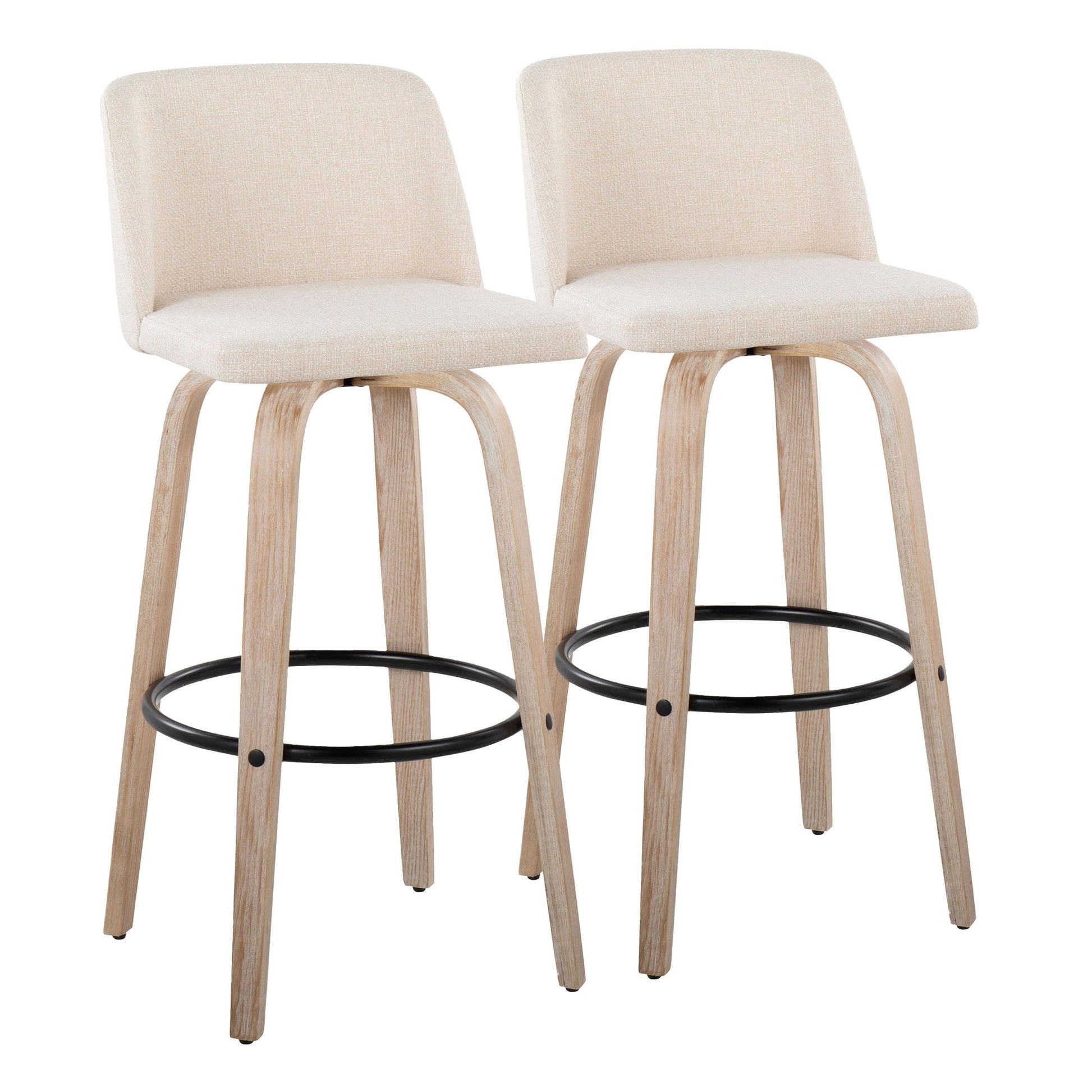 Toriano 30" Fixed Height Barstool - Set of 2 By LumiSource | Bar Stools | Modishstore