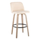 Toriano 30" Fixed Height Barstool - Set of 2 Cream By LumiSource | Bar Stools | Modishstore - 2