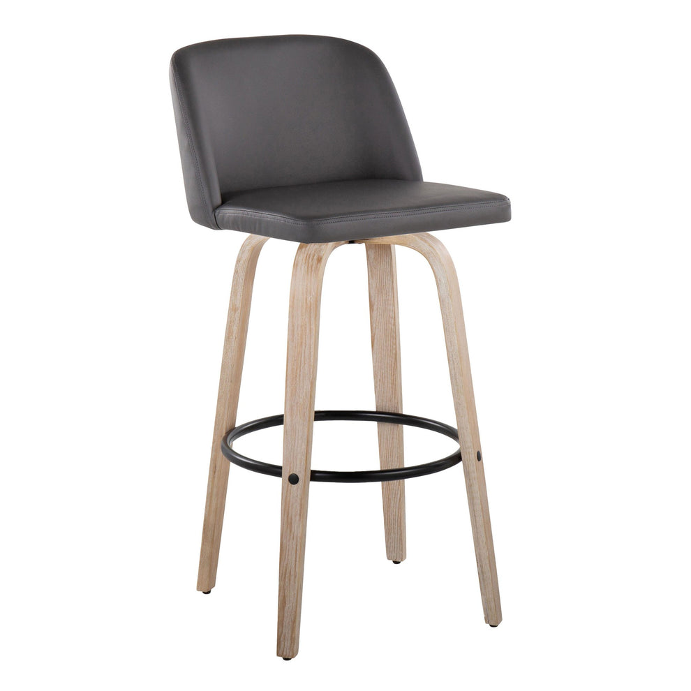 Toriano 26" Mid-Century Modern Fixed Height Counter Stool By LumiSource - Set of 2 | Counter Stools | Modishstore - 31