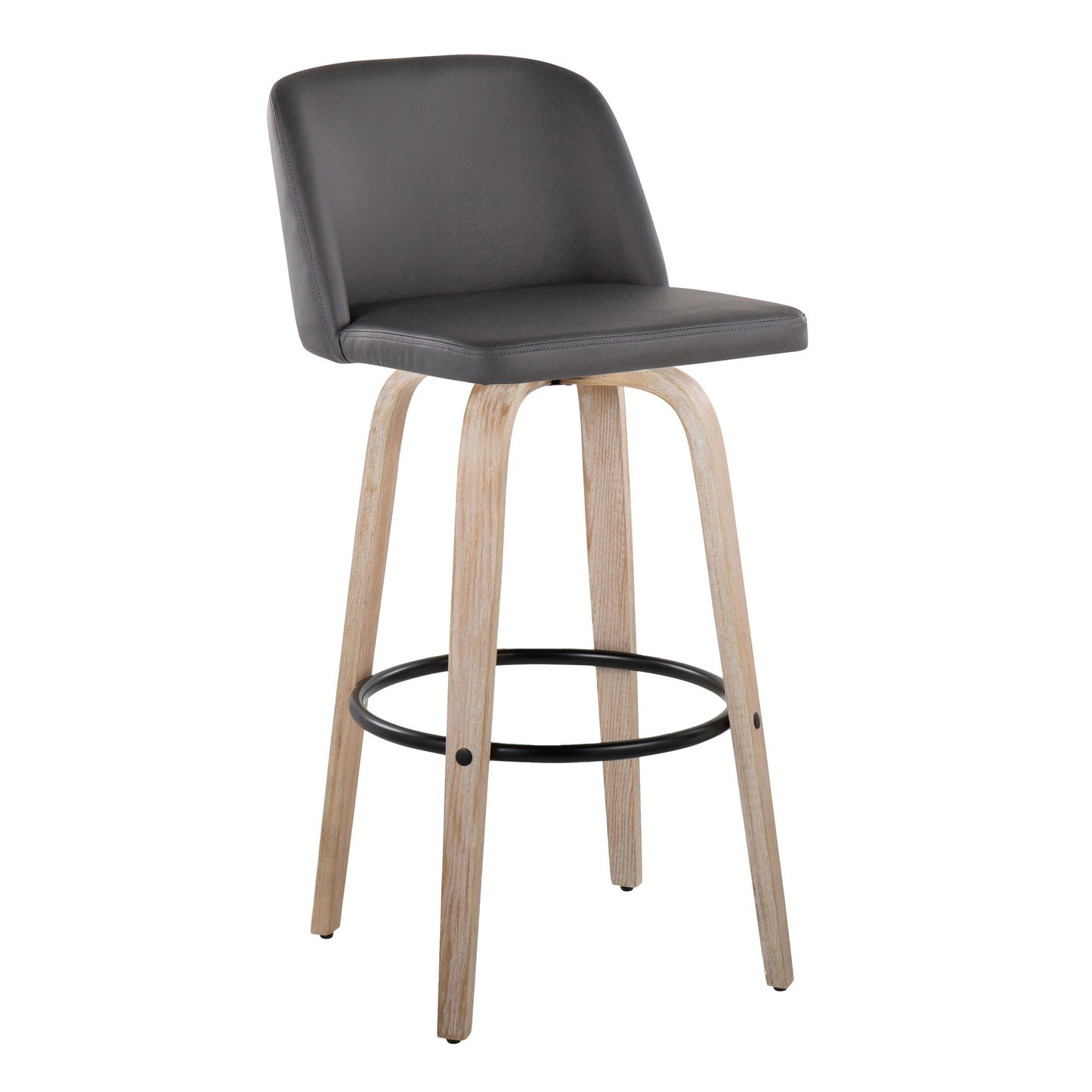 Toriano 30" Fixed Height Barstool - Set of 2 Cream By LumiSource | Bar Stools | Modishstore - 8