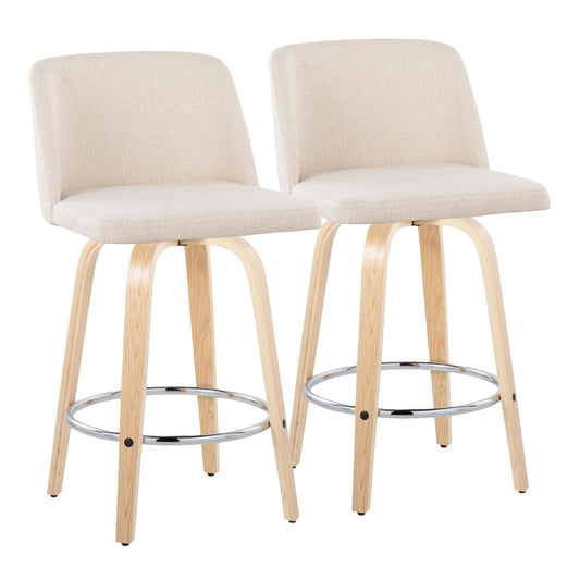 Toriano 26" Fixed Height Counter Stool - Set of 2 By LumiSource | Counter Stools | Modishstore