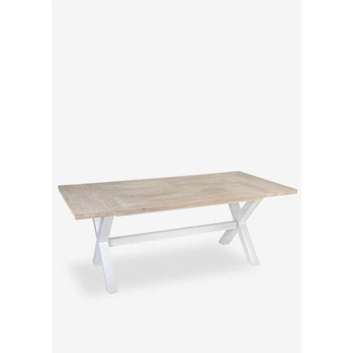 Townson Solid Mango Wood Dining Table w/ Cross Base by Jeffan | Dining Tables | Modishstore