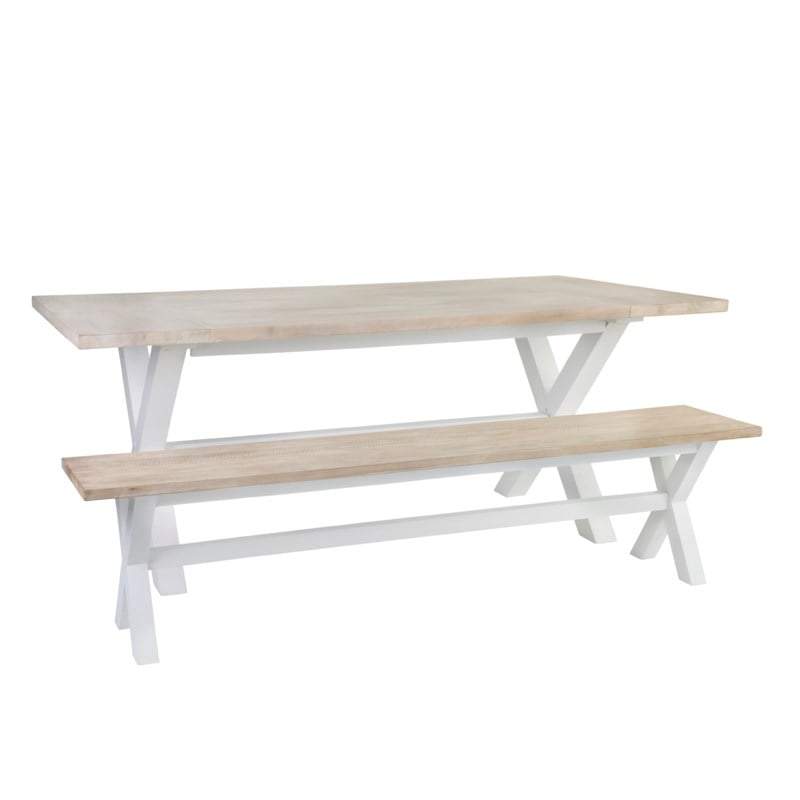 Townson Solid Mango Wood Dining Table w/ Cross Base by Jeffan | Dining Tables | Modishstore - 7