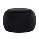 Tray Pouf Contemporary Ottoman in Natural Wood and Black Velvet By LumiSource | Ottomans | Modishstore - 2